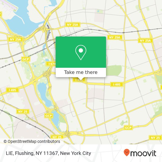 Mapa de LIE, Flushing, NY 11367