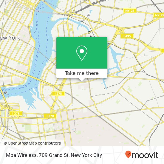 Mapa de Mba Wireless, 709 Grand St