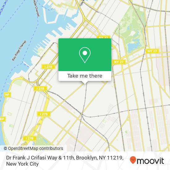 Dr Frank J Crifasi Way & 11th, Brooklyn, NY 11219 map