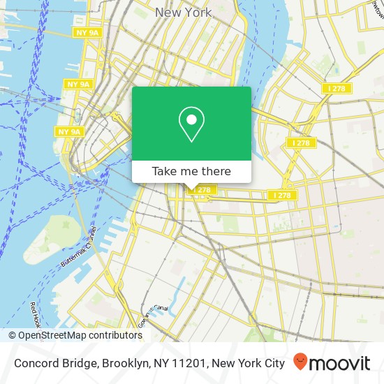 Mapa de Concord Bridge, Brooklyn, NY 11201