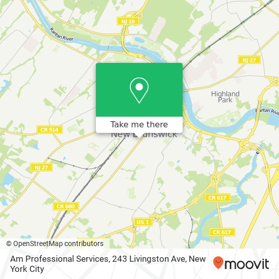 Mapa de Am Professional Services, 243 Livingston Ave