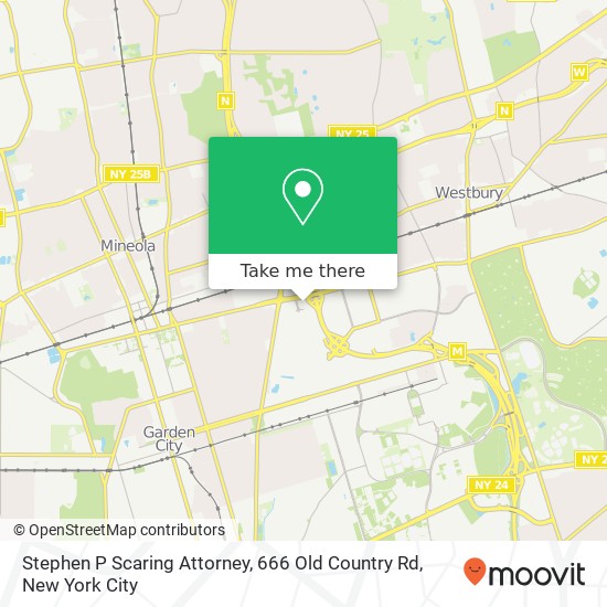 Stephen P Scaring Attorney, 666 Old Country Rd map