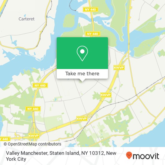 Mapa de Valley Manchester, Staten Island, NY 10312