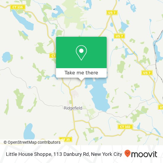 Mapa de Little House Shoppe, 113 Danbury Rd