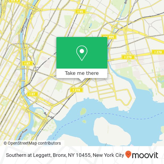 Mapa de Southern at Leggett, Bronx, NY 10455