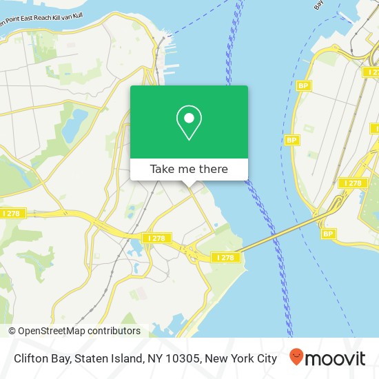 Mapa de Clifton Bay, Staten Island, NY 10305