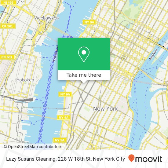 Mapa de Lazy Susans Cleaning, 228 W 18th St