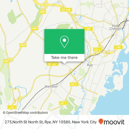 Mapa de 275,North St North St, Rye, NY 10580