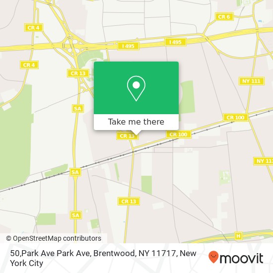 Mapa de 50,Park Ave Park Ave, Brentwood, NY 11717