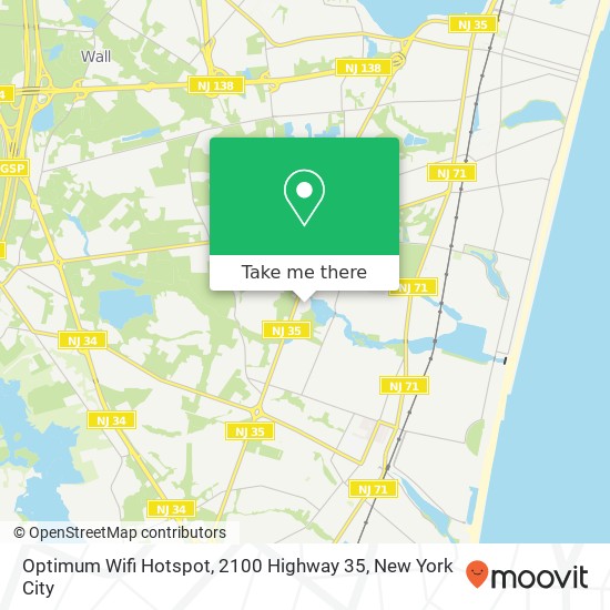 Optimum Wifi Hotspot, 2100 Highway 35 map