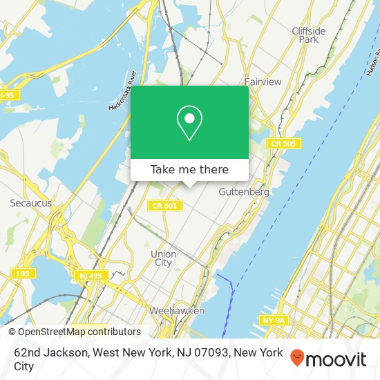 62nd Jackson, West New York, NJ 07093 map