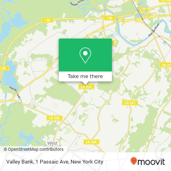 Mapa de Valley Bank, 1 Passaic Ave