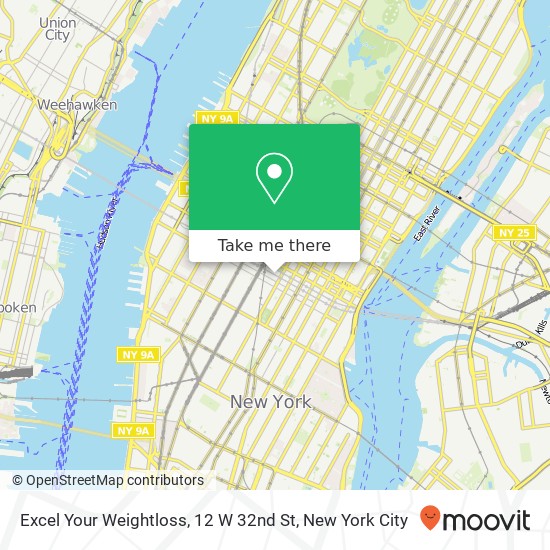 Excel Your Weightloss, 12 W 32nd St map