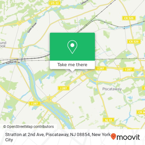 Mapa de Stratton at 2nd Ave, Piscataway, NJ 08854
