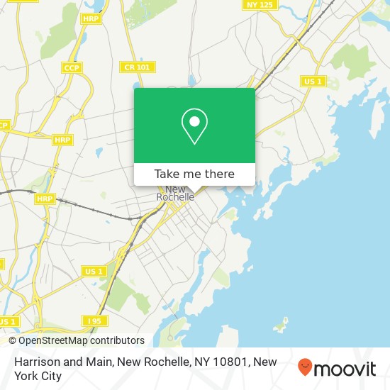 Harrison and Main, New Rochelle, NY 10801 map
