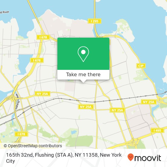 Mapa de 165th 32nd, Flushing (STA A), NY 11358