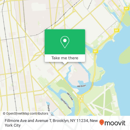 Mapa de Fillmore Ave and Avenue T, Brooklyn, NY 11234