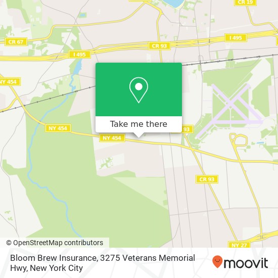 Bloom Brew Insurance, 3275 Veterans Memorial Hwy map