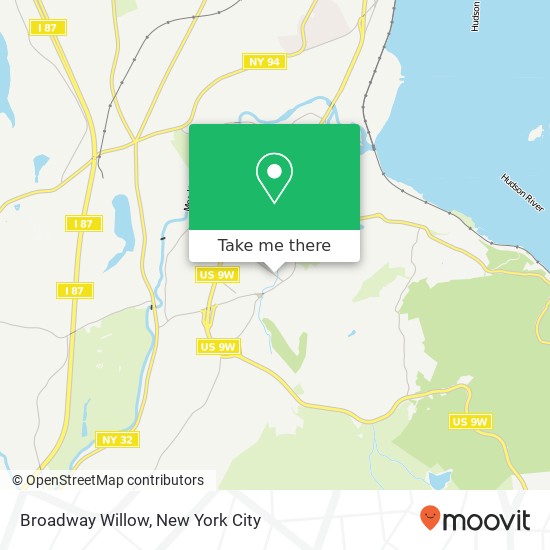 Mapa de Broadway Willow, Cornwall, NY 12518