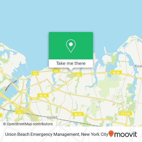 Mapa de Union Beach Emergency Management