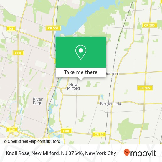 Mapa de Knoll Rose, New Milford, NJ 07646