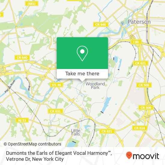 Dumonts the Earls of Elegant Vocal Harmony"", Vetrone Dr map