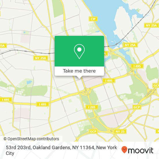 Mapa de 53rd 203rd, Oakland Gardens, NY 11364