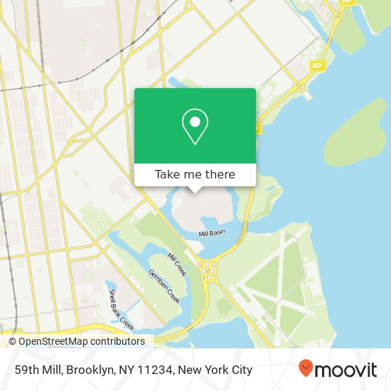 Mapa de 59th Mill, Brooklyn, NY 11234