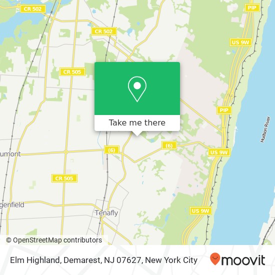 Mapa de Elm Highland, Demarest, NJ 07627