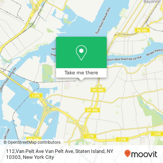 Mapa de 112,Van Pelt Ave Van Pelt Ave, Staten Island, NY 10303