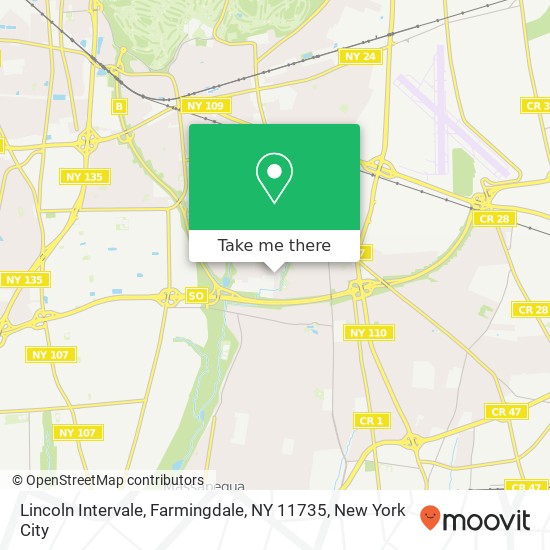 Mapa de Lincoln Intervale, Farmingdale, NY 11735