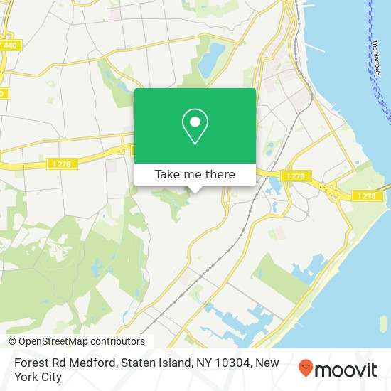 Mapa de Forest Rd Medford, Staten Island, NY 10304