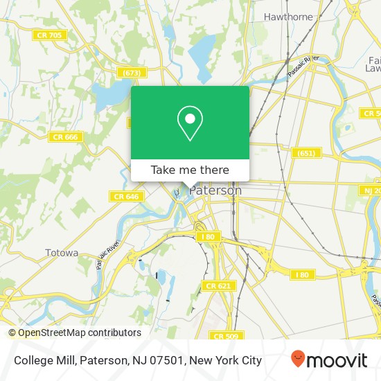 Mapa de College Mill, Paterson, NJ 07501