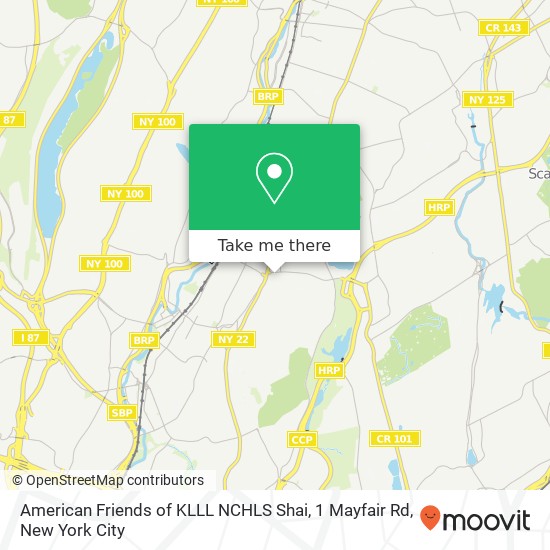 Mapa de American Friends of KLLL NCHLS Shai, 1 Mayfair Rd