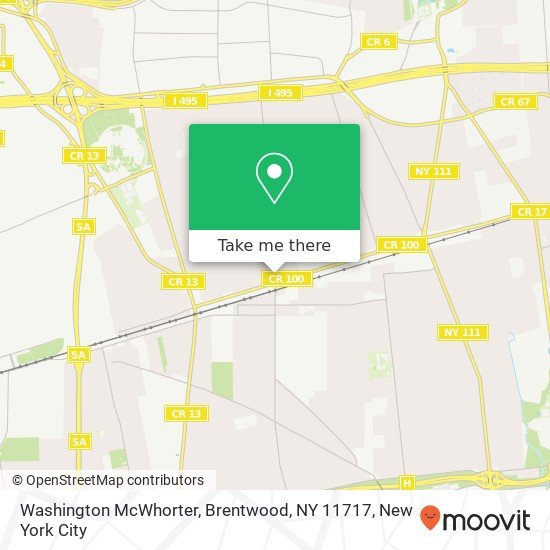 Washington McWhorter, Brentwood, NY 11717 map