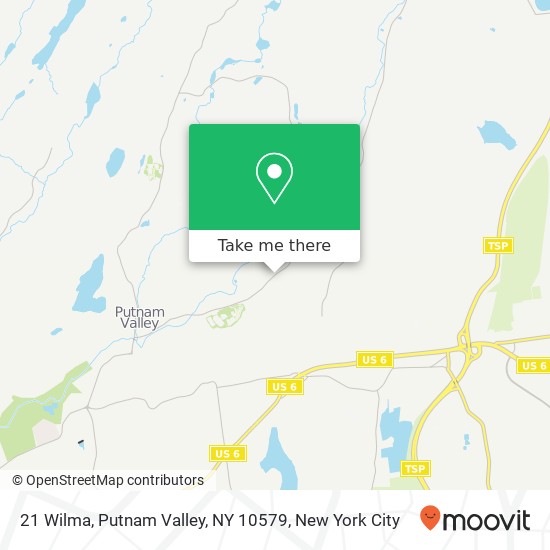 Mapa de 21 Wilma, Putnam Valley, NY 10579