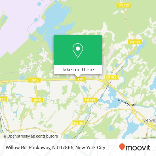 Mapa de Willow Rd, Rockaway, NJ 07866