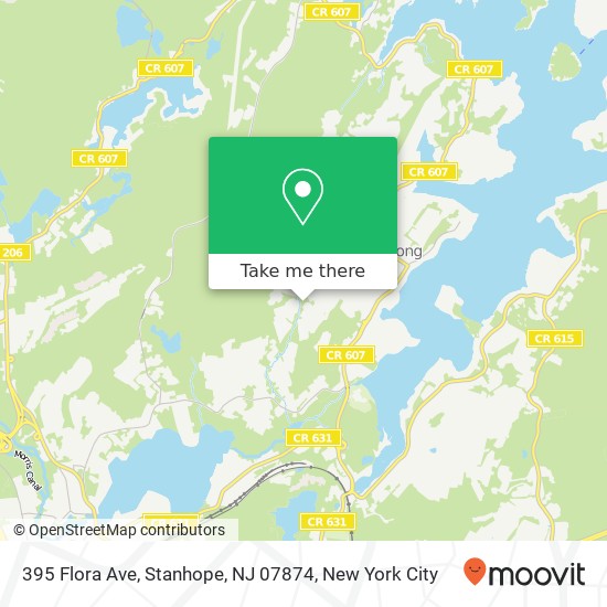 Mapa de 395 Flora Ave, Stanhope, NJ 07874