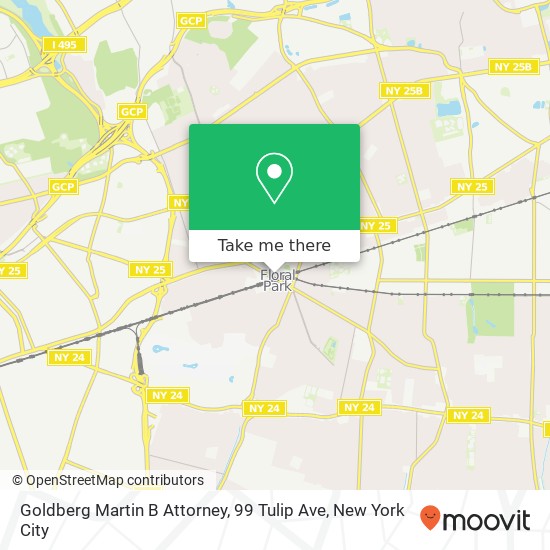 Goldberg Martin B Attorney, 99 Tulip Ave map