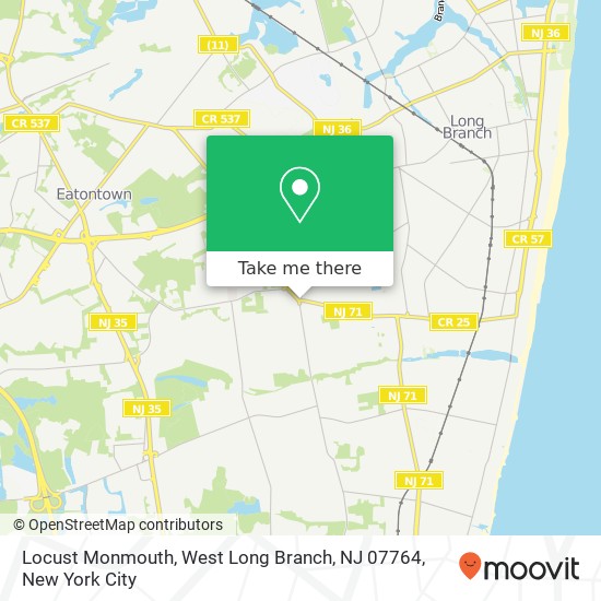 Locust Monmouth, West Long Branch, NJ 07764 map