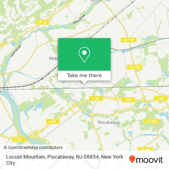 Mapa de Locust Mountain, Piscataway, NJ 08854