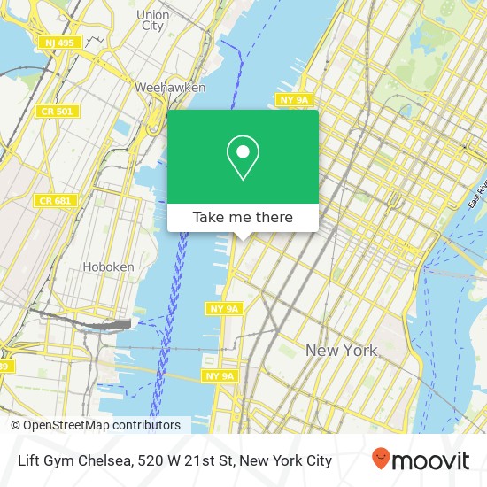 Lift Gym Chelsea, 520 W 21st St map