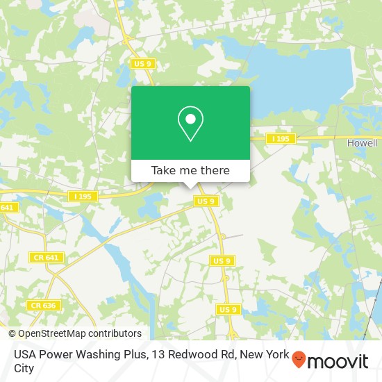 USA Power Washing Plus, 13 Redwood Rd map