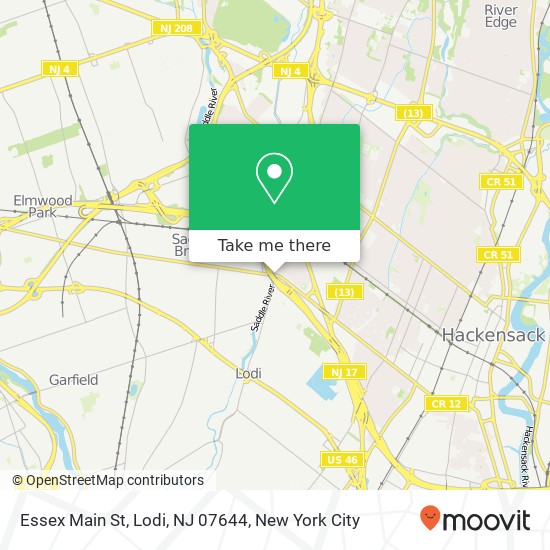 Mapa de Essex Main St, Lodi, NJ 07644