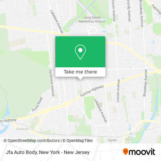 Jfa Auto Body map