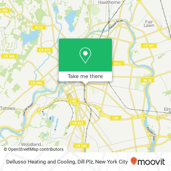 Mapa de Dellusso Heating and Cooling, Dill Plz