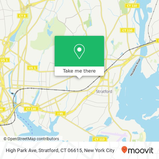 Mapa de High Park Ave, Stratford, CT 06615