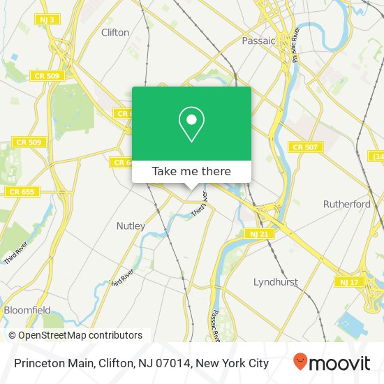 Mapa de Princeton Main, Clifton, NJ 07014