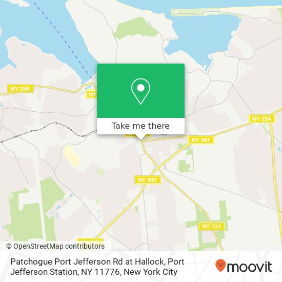 Mapa de Patchogue Port Jefferson Rd at Hallock, Port Jefferson Station, NY 11776