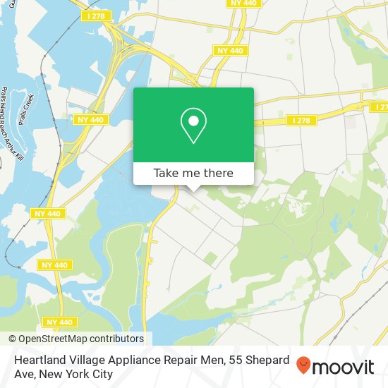 Mapa de Heartland Village Appliance Repair Men, 55 Shepard Ave